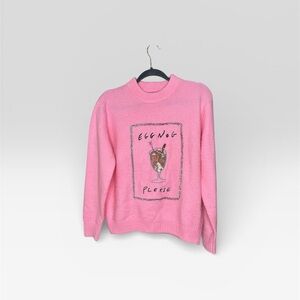 Nasty Gal Pink Graphic Sweater